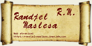 Ranđel Masleša vizit kartica